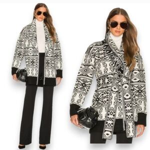 Veronica Beard Carrington black and white cardigan, size S